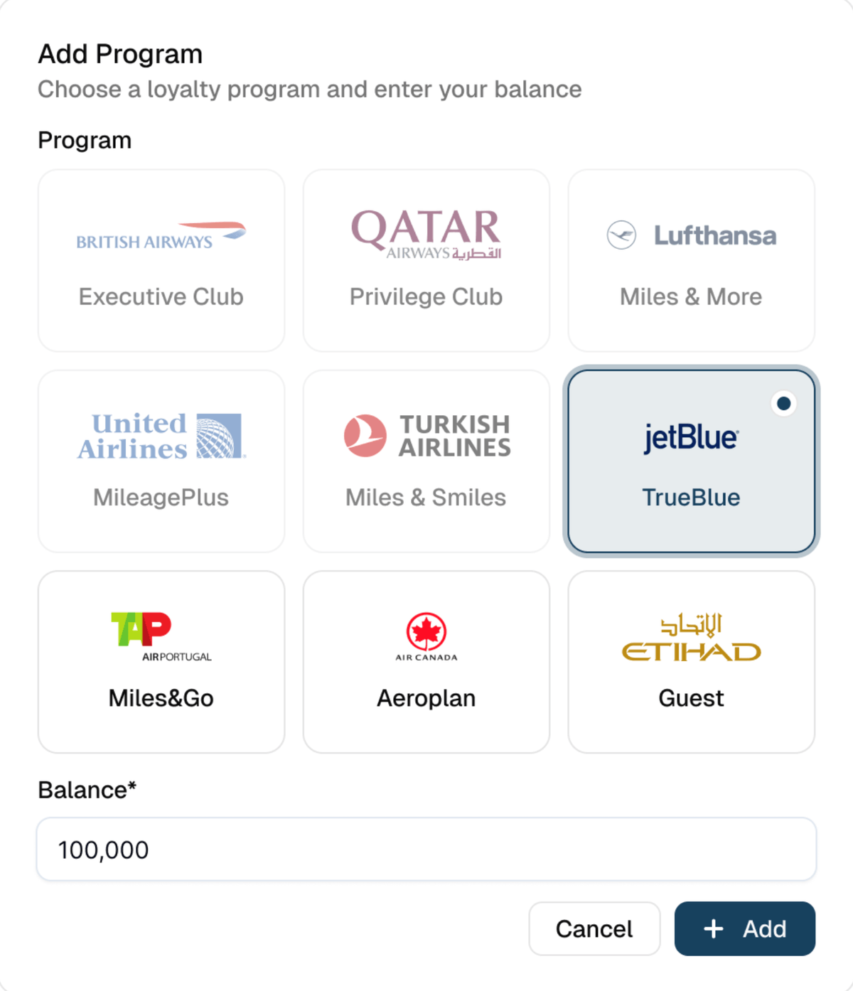Connect your loyalty accounts