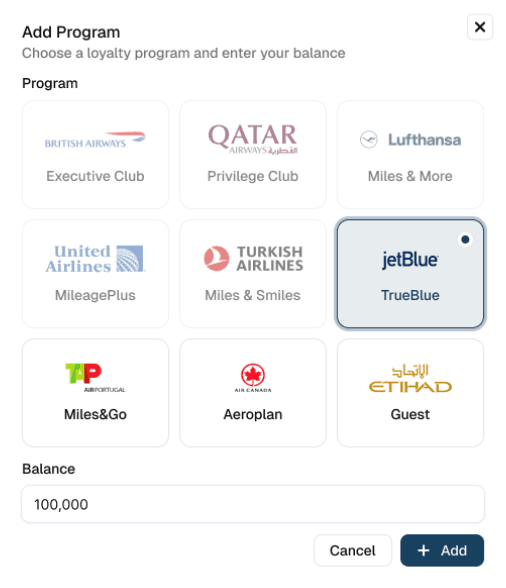 Connect your loyalty accounts